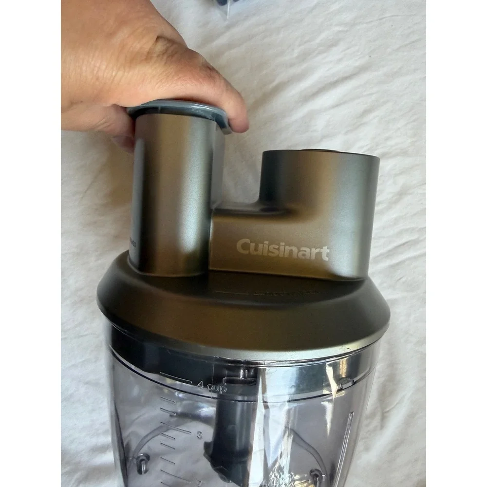 Cuisinart HB6092-UL 4-Cup Food Processor Attachment Gunmetal Grey Clear Bowl
